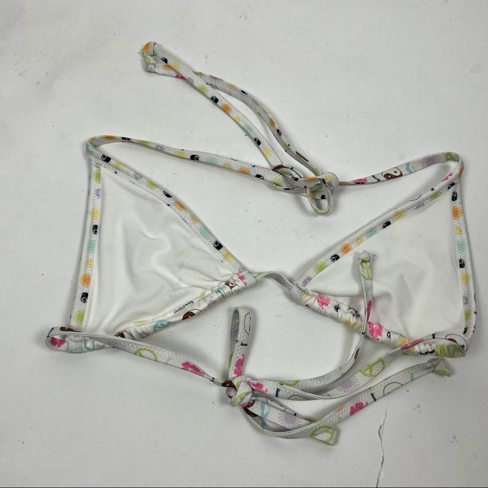 House of Sunny Happy Days peace sign bikini top in Sea Salt Size Medium - Picture 4 of 5